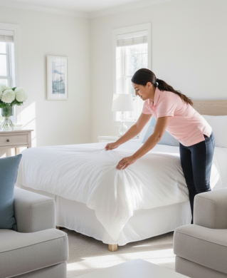 Bright and airy living room with luxurious decor elements and contemporary design.
